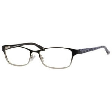 Black Elasta Metal Rectangular Eyeglasses 53 0JWV Blue Black Elasta Metal Rectangular Eyeglasses 53 0JWV Blue